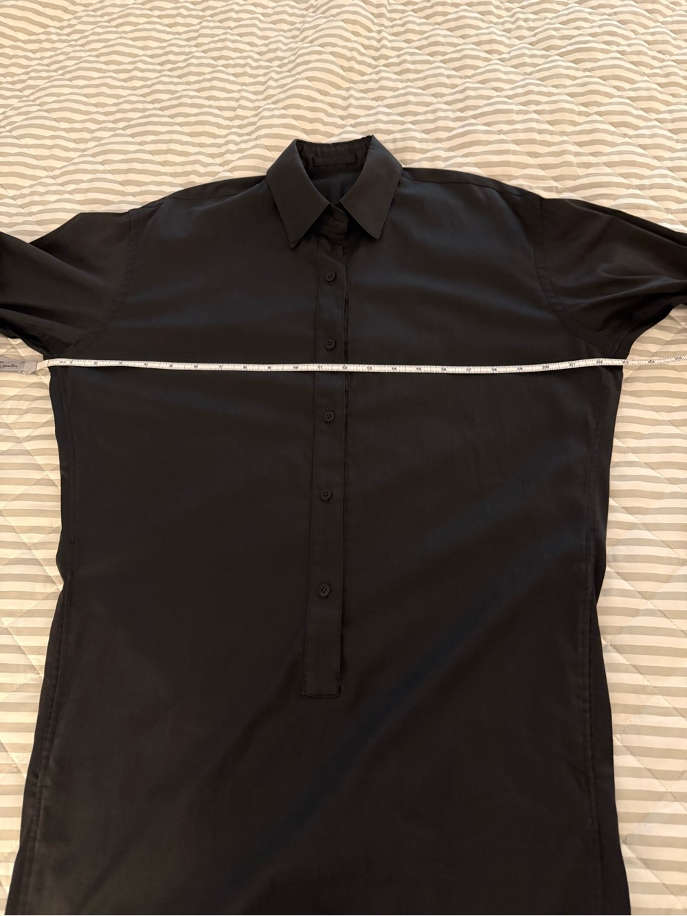 Donna Karan NY Black Long Sleeve Shirt Dress Collar EUC Women’s 6 Vintage Button - Picture 5 of 10